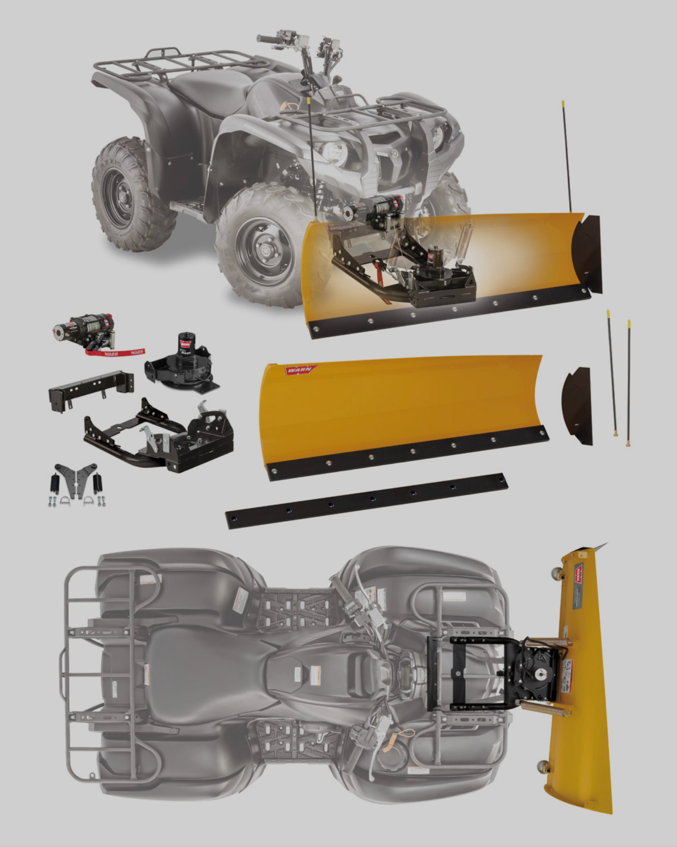 Warn Industries provides Rector with plow systems that can be mounted to trucks and off road vehicles